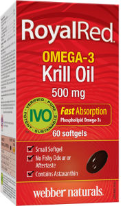 Крил масло Омега 3 500 mg 60  софтгел капс. Webber Naturals RoyalRed® Omega 3 Krill Oil