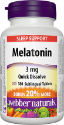 Мелатонин 3 mg Бърза абсорбция  90 сублингвални табл. Webber Naturals Melatonin 3 mg Quick Dissolve, Peppermint