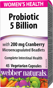 Пробиотик 5 млрд. 5 пробиотични щама  60 вег.капс.Webber Naturals  Probiotic 5 Billion with 200 mg Cranberry