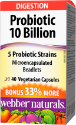 Пробиотик 10 млрд. 5 пробиотични щама 40 вег.капс. Webber Naturals  Probiotic 10 Billion 5 Probiotic Strains