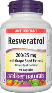 Ресвератрол с гроздово семе 225 mg  90 капс. Webber Naturals Resveratrol  200/25 mg with Grape Seed Extract