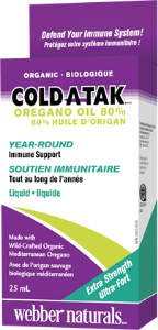 Риган масло екстра 25 ml Webber Naturals Cold-A-Tak® Oregano Oil 80%  Extra Strength