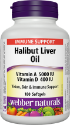 Черен дроб масло на халибут 180 софтгел капс. Webber Naturals Halibut Liver Oil 5000 IU/400 IU Vitamin A and D