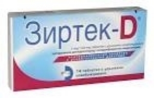 ЗИРТЕК D 5 mg/120 mg 6 табл. ZYRTEC D 