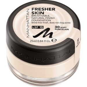 Фон дьо тен 25 ml MANHATTAN FACE FRESHER SKIN FOUNDATION 30 SOFT PORCELAIN