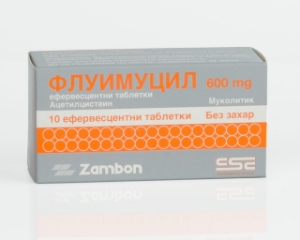 ФЛУИМУЦИЛ  600 mg  10  ефф.табл. FLUIMUCIL effervescent tablets