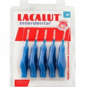 ЧЕТЧИЦИ ЛАКАЛУТ ИНТЕРДЕНТАЛ 5 бр. M Lacalut Interdental Toothbrushes with Caps