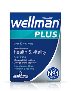 ВИТАМИНИ ЗА МЪЖЕ ОМЕГА 3-6-9 28 табл.+ 28 капс. Vitabiotics Wellman Plus