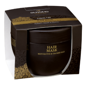 Маска   за боядисана и изтощена  коса с арганово масло  250  ml Olivolio Argan Hair Mask  for Restorative & Colored Hair