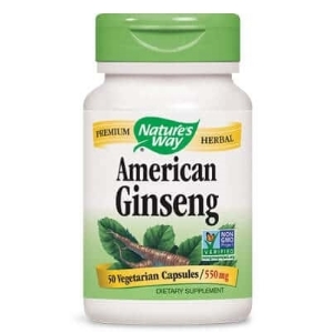 Женшен американски 550 mg  50 вег.капс. Nature's Way American Ginseng 