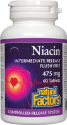 Ниацин с междинно освобождаване 475 mg 60 табл. Natural Factors Niacin Intermediate Release Flush Free  