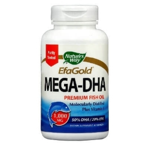 Рибено масло 1000 mg 60 капс. Nature's Way EfaGold® Mega-DHA
