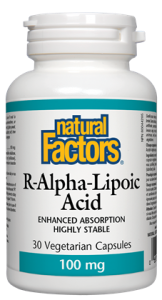 Алфа липоева киселина (R-форма) 100 mg 60 вег. капс. Natural Factors R Alpha Lipoic Acid