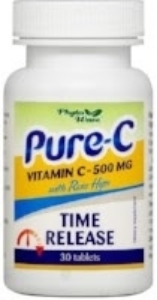 Витамин С  и шипка 500 mg 30 табл. Pure C™
