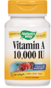 Витамин A  10000 IU  100 капс. Nature's Way Vitamin A 