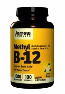 Витамин B 12 Метилкобаламин 1000 mcg 100 табл.за смучене Jarrow  Formulas Methyl B-12 Lemon 