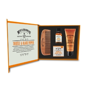 Комплект за брада и лице Трън и Пипер Scottish Fine Soaps Thistle & Black Pepper Face & Beard Care Kit