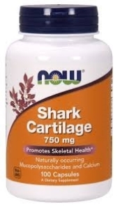 ХРУЩЯЛ ОТ АКУЛА 750 mg 100 капс.  NOW Foods Shark Cartilage