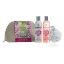 Подаръчен комплект Божур и Ревен несесер Bronnley Pink Peony & Rhubarb Body Indulgence Gift Set