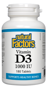 Витамин D3 1000 IU 180 табл. Natural Factors Vitamin D3 1000 IU Tablets