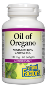 Риган органик масло 180 mg  60 софтгел капс. Natural Factors Oil of Oregano Softgels