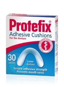ПРОТЕФИКС ФИКСИРАЩА ПОДЛОЖКА ДОЛНА X 30 Protefix® Adhesive Cushions lower denture
