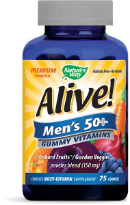 Алайв Мултивитамини за Мъже 50+ 75 желирани табл. Alive Men’s 50+ Gummy Multi