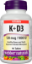 Витамин К1 120 μg + D3 1000 IU  90 табл. Webber Naturals Vitamin  K + D3 