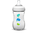 Бутилка за бебе 260 ml биберон с бавен поток  1m+ биберон Philips Avent Natural baby bottle Extra soft slow flow nipple  
