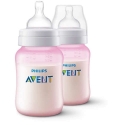 Бутилка за бебе биберон за новородени 0 м+ 125 ml розово Philips Avent  Classic+ Baby Bottle 