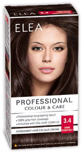Крем Боя за коса 3/4 Тъмен кестен 60 ml Elea Proffesional Colour&Care Dark chestnut