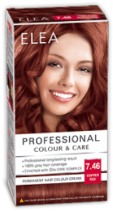 Крем Боя за коса 7/46 Медно червен  60 ml Elea Proffesional Colour&Care Copper red