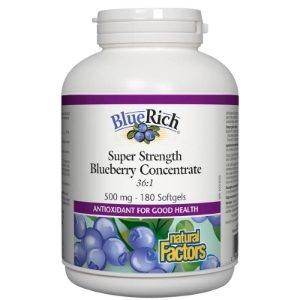 Синя боровинка супер концентрат 500 mg 180 софтгел капс.  BlueRich® Super Strength Blueberry Concentrate