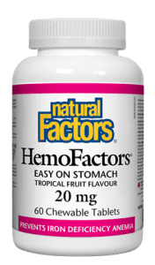 Хемофактор 20 mg 60 дъвч.табл. Natural Factors  HemoFactors®