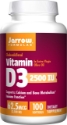 Витамин D3 2500 IU 100 софтгел капс.  Jarrow Formulas Vitamin D3