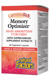 Формула за подкрепа на мозъчната функция 60 вег.капс. Natural Factors Memory Optimizer  CurcuminRich