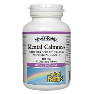 Формула за контрол на стрес и тревожност  100 mg 60 дъвч.табл.  Natural Factors Stress-Relax® Mental Calmness®