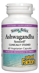 Ашваганда 250 mg 60 вег. капс.  Natural Factors Stress Relax® Ashwagandha Sensoril®  