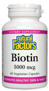 БИОТИН 5000 mcg 60 вег.капс. Natural Factors Biotin