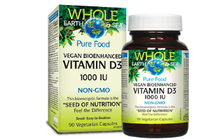 Витамин D3 1000 IU 90 вег.капс. Natural Factors Whole Eearh & Sea® Vitamin D3