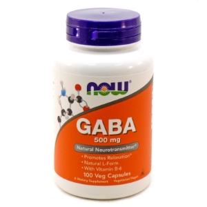 Габа Гама аминобутирова киселина 500 mg 100 вег. kaпс. NOW Foods GABA 