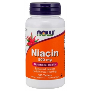Ниацин Витамин B 3 500 mg  100 капс. NOW Foods Niacin