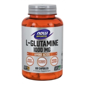 Л-ГЛУТАМИН 1000 mg 120 капс. NOW Sports L-Glutamine Double Strength 