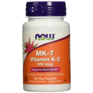 ВИТАМИН К2 100 mcg 60 вег.капс. NOW Foods  MK 7 Vitamin K 2 