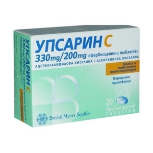 УПСАРИН C 330 mg/200 mg 20 еферв.табл. Upsarin C