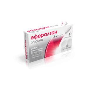 ЕФЕРАЛГАН суп. 300 mg x  10 EFFERALGAN suppositories