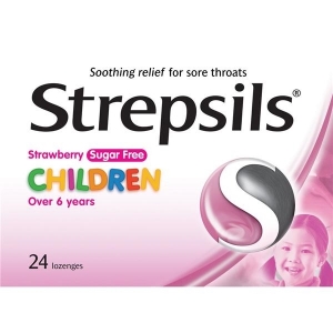 Стрепсилс за деца 1,2 mg/0,6 mg таблетки за смученех ягода х 24 	Strepsils for children losenges