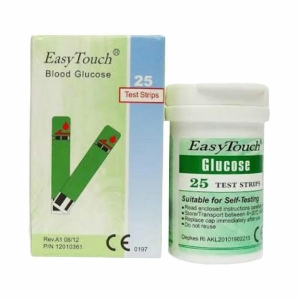 Тест ленти за кръвна захар 25 броя EasyTouch Blood Glucose Test Strips   