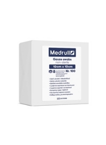 Нестерилен марлен компрес 10cm x 10сm Medrull SWABS GAUZE non-sterile