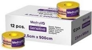 2.5cm x 5m Medrull Plaster Rolls Sensitive Fixing Dressings